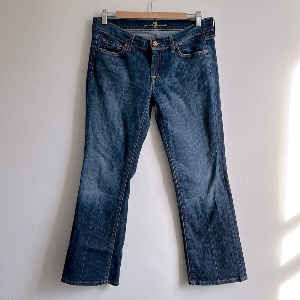 7 For All Mankind low rise bootcut jeans in women’s 30 waist